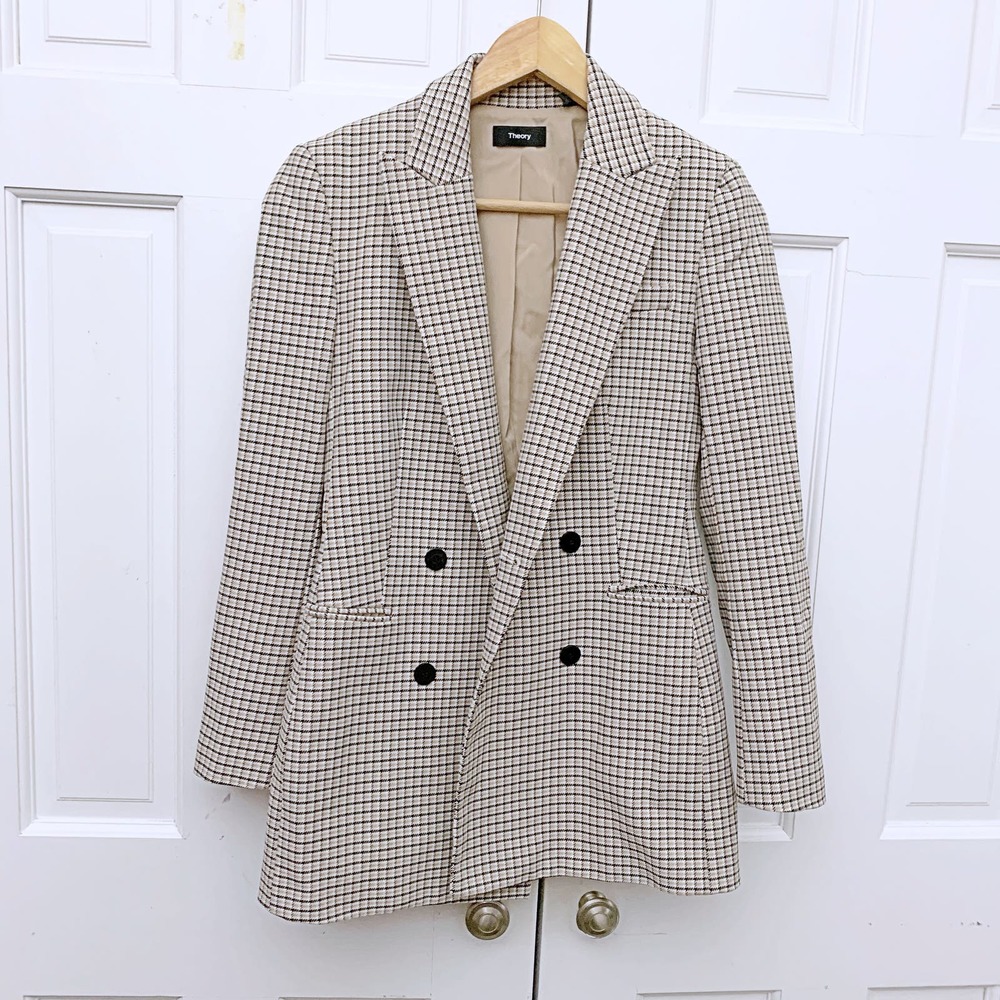 Theory Power Jacket In Checked Nylon - image 6